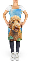 Load image into Gallery viewer, Labradoodle in Sunflowers Apron – Artist-Designed Kitchen, BBQ &amp; Craft Apron