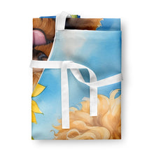 Load image into Gallery viewer, Labradoodle in Sunflowers Apron – Artist-Designed Kitchen, BBQ &amp; Craft Apron