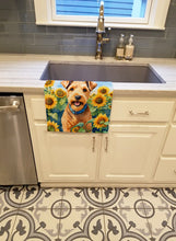 Load image into Gallery viewer, Lakeland Terrier in Sunflowers Kitchen Towel