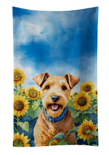 Load image into Gallery viewer, Lakeland Terrier in Sunflowers Kitchen Towel