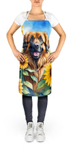 Load image into Gallery viewer, Leonberger in Sunflowers Apron – Artist-Designed Kitchen, BBQ &amp; Craft Apron