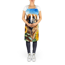 Load image into Gallery viewer, Leonberger in Sunflowers Apron – Artist-Designed Kitchen, BBQ &amp; Craft Apron