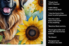 Load image into Gallery viewer, Leonberger in Sunflowers Kitchen Towel