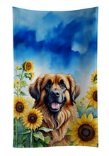 Load image into Gallery viewer, Leonberger in Sunflowers Kitchen Towel