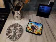 Load image into Gallery viewer, Leonberger in Sunflowers Pot Holders - Set of 2 Decorative Kitchen Helpers | Made in the USA