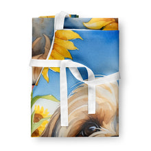 Load image into Gallery viewer, Lhasa Apso in Sunflowers Apron – Artist-Designed Kitchen, BBQ &amp; Craft Apron