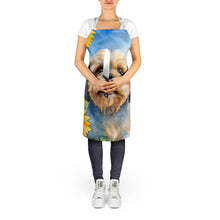 Load image into Gallery viewer, Lhasa Apso in Sunflowers Apron – Artist-Designed Kitchen, BBQ &amp; Craft Apron