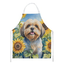 Load image into Gallery viewer, Lhasa Apso in Sunflowers Apron – Artist-Designed Kitchen, BBQ &amp; Craft Apron