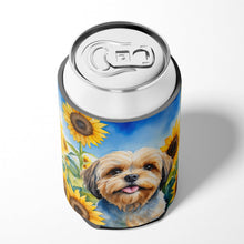 Load image into Gallery viewer, Lhasa Apso in Sunflowers Can or Bottle Hugger