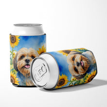 Load image into Gallery viewer, Lhasa Apso in Sunflowers Can or Bottle Hugger