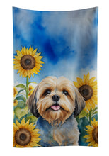 Load image into Gallery viewer, Lhasa Apso in Sunflowers Kitchen Towel