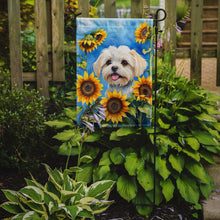Load image into Gallery viewer, Maltese in Sunflowers Garden Flag – Bright Dog-Themed Yard Decor
