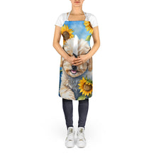 Load image into Gallery viewer, Maltipoo in Sunflowers Apron – Artist-Designed Kitchen, BBQ &amp; Craft Apron