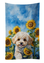 Load image into Gallery viewer, Maltipoo in Sunflowers Kitchen Towel