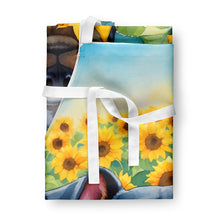 Load image into Gallery viewer, Manchester Terrier in Sunflowers Apron – Artist-Designed Kitchen, BBQ &amp; Craft Apron