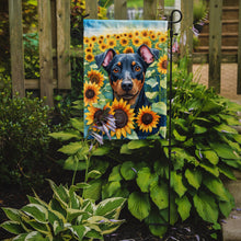 Load image into Gallery viewer, Manchester Terrier in Sunflowers Garden Flag – Bright Dog-Themed Yard Decor