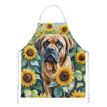Load image into Gallery viewer, Mastiff in Sunflowers Apron – Artist-Designed Kitchen, BBQ &amp; Craft Apron