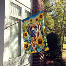 Load image into Gallery viewer, Mastiff in Sunflowers House Flag