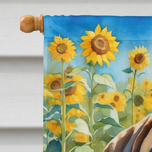 Load image into Gallery viewer, Mastiff in Sunflowers House Flag