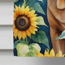 Load image into Gallery viewer, Mastiff in Sunflowers House Flag