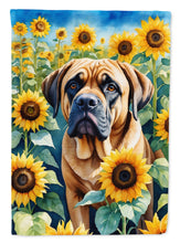 Load image into Gallery viewer, Mastiff in Sunflowers Garden Flag – Bright Dog-Themed Yard Decor