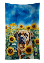 Load image into Gallery viewer, Mastiff in Sunflowers Kitchen Towel