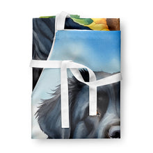 Load image into Gallery viewer, Newfoundland in Sunflowers Apron – Artist-Designed Kitchen, BBQ &amp; Craft Apron