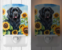 Load image into Gallery viewer, Newfoundland in Sunflowers Ceramic Night Light