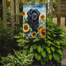 Load image into Gallery viewer, Newfoundland in Sunflowers Garden Flag – Bright Dog-Themed Yard Decor