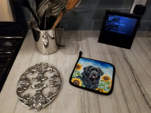 Load image into Gallery viewer, Newfoundland in Sunflowers Pot Holders - Set of 2 Decorative Kitchen Helpers | Made in the USA