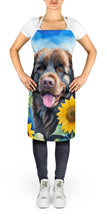 Load image into Gallery viewer, Newfoundland in Sunflowers Apron – Artist-Designed Kitchen, BBQ &amp; Craft Apron