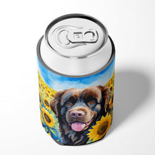Load image into Gallery viewer, Newfoundland in Sunflowers Can or Bottle Hugger