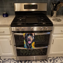 Load image into Gallery viewer, Newfoundland in Sunflowers Kitchen Towel