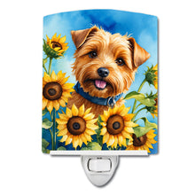 Load image into Gallery viewer, Norfolk Terrier in Sunflowers Ceramic Night Light