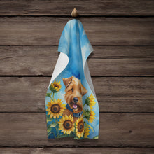 Load image into Gallery viewer, Norfolk Terrier in Sunflowers Kitchen Towel