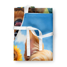 Load image into Gallery viewer, Norwich Terrier in Sunflowers Apron – Artist-Designed Kitchen, BBQ &amp; Craft Apron