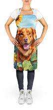 Load image into Gallery viewer, Nova Scotia Duck Toller in Sunflowers Apron – Artist-Designed Kitchen, BBQ &amp; Craft Apron