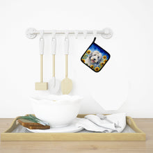 Load image into Gallery viewer, Old English Sheepdog in Sunflowers Pot Holders - Set of 2 Decorative Kitchen Helpers | Made in the USA
