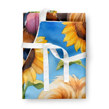 Load image into Gallery viewer, Otterhound in Sunflowers Apron – Artist-Designed Kitchen, BBQ &amp; Craft Apron
