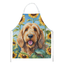Load image into Gallery viewer, Otterhound in Sunflowers Apron – Artist-Designed Kitchen, BBQ &amp; Craft Apron