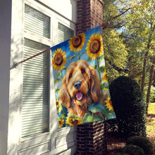 Load image into Gallery viewer, Otterhound in Sunflowers House Flag