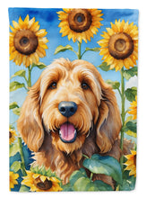 Load image into Gallery viewer, Otterhound in Sunflowers House Flag