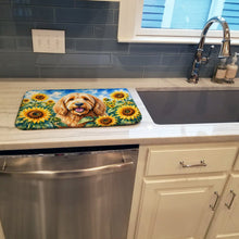 Load image into Gallery viewer, Otterhound in Sunflowers Dish Drying Mat Absorbent Dish Drying Mat Pad for Kitchen Counter Dish Drainer Mat for Countertop, 14 x 21", Multicolor