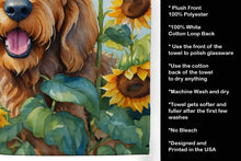 Load image into Gallery viewer, Otterhound in Sunflowers Kitchen Towel