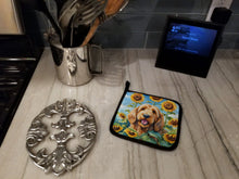 Load image into Gallery viewer, Otterhound in Sunflowers Pot Holders - Set of 2 Decorative Kitchen Helpers | Made in the USA