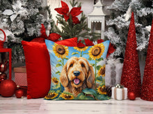 Load image into Gallery viewer, Otterhound in Sunflowers Throw Pillow - 14x14 Decorative Pillow – Art for Your Home &amp; Patio