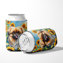 Load image into Gallery viewer, Pekingese in Sunflowers Can or Bottle Hugger