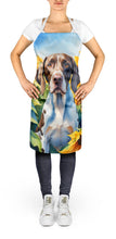 Load image into Gallery viewer, Pointer in Sunflowers Apron – Artist-Designed Kitchen, BBQ &amp; Craft Apron