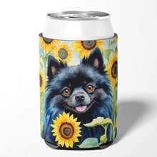Load image into Gallery viewer, Pomeranian in Sunflowers Can or Bottle Hugger