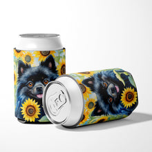 Load image into Gallery viewer, Pomeranian in Sunflowers Can or Bottle Hugger